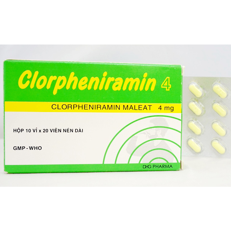 Clorpheniramin DHG 4mg Dị Ứng Sổ Mũi Hộp 200 Viên