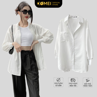 Áo Lưu Diệc Phi Dáng Dài Rộng Giấu Quần DOMEI Có Túi