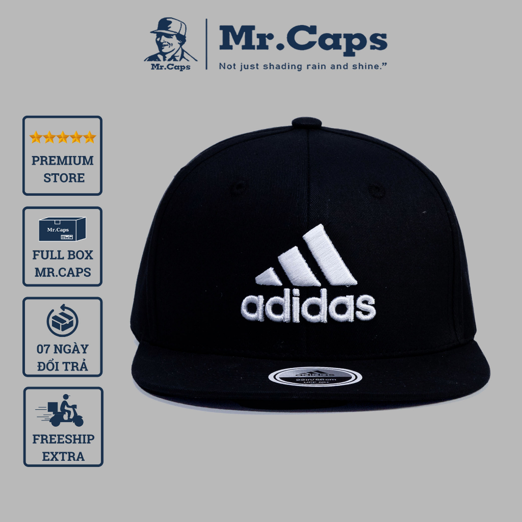 Nón snapback adidas Full Box - Mũ hiphop phong cách ulzzang vải kaki cao cấp form unisex cho cả nam nữ Mrcap Store