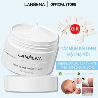 Lanbena lột mụn đầu đen, mặt nạ loại bỏ mụn đầu đen cho mũi và miếng lột mụn hiệu quả
