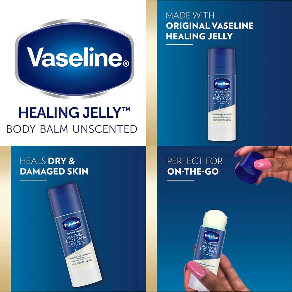 Set dưỡng mềm da Vaseline Original Jelly & All-Over Body Balm Bundle, 2 x 212g + 40g