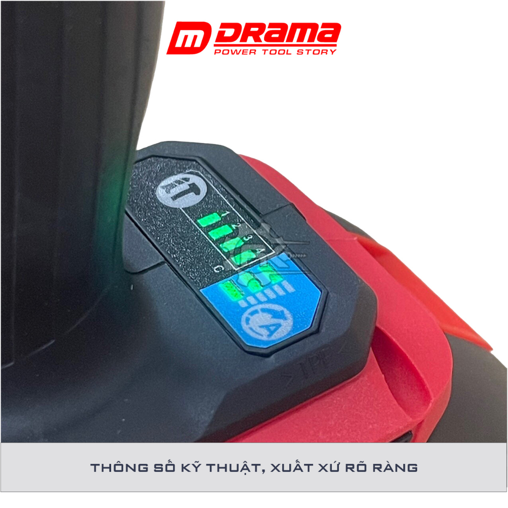 Máy chuyên vít pin DRAMA D5568, 4 Tốc độ, Thiết kế Compact, Động cơ Không chổi than