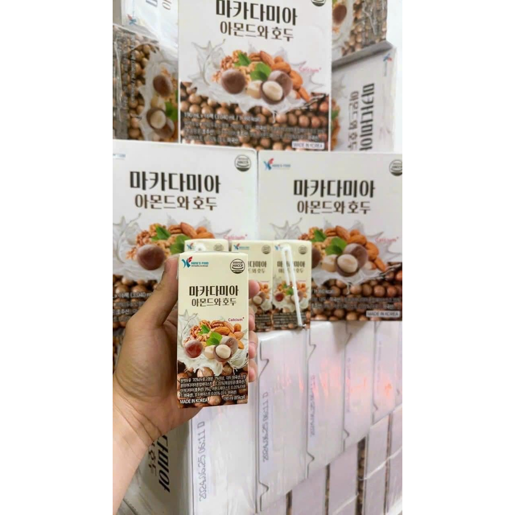 Sữa hạt macca óc chó hạnh nhân Hàn Quốc Kang's food  date 7/2024