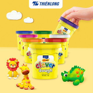 Bột nặn Clever Dough Thiên Long MD-C008 8 màu hộp nhựa riêng lẻ - Chất liệu an toàn, đồ chơi sáng tạo cho bé phát triển
