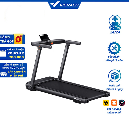 Máy Cháy Bộ Merach MR - T03- Có cấp độ nghiêng tùy chỉnh- Máy có chế độ giảm xóc chạy cực êm - Kết Nối App Thông Minh
