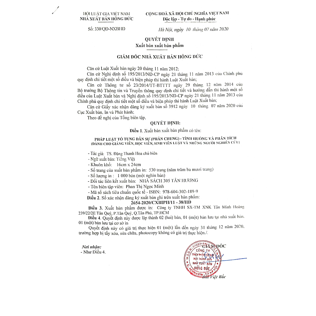 Sách Pháp luật Tố tụng dân sự  - Tình huống và Phân tích