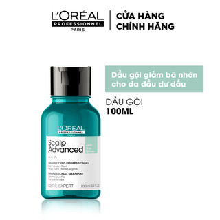  Dầu gội giảm bã nhờn cho da đầu dư dầu L'Oréal Professionnel Scalp Advanced 100ml