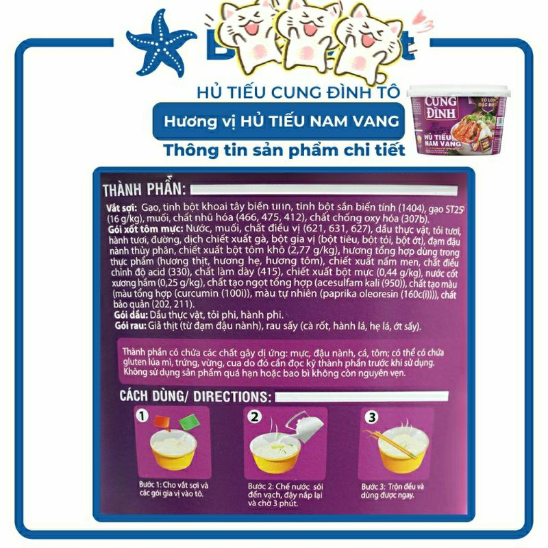 《 HCM 》 Thùng 12 tô hủ tiếu nam vang Cung Đình 83g