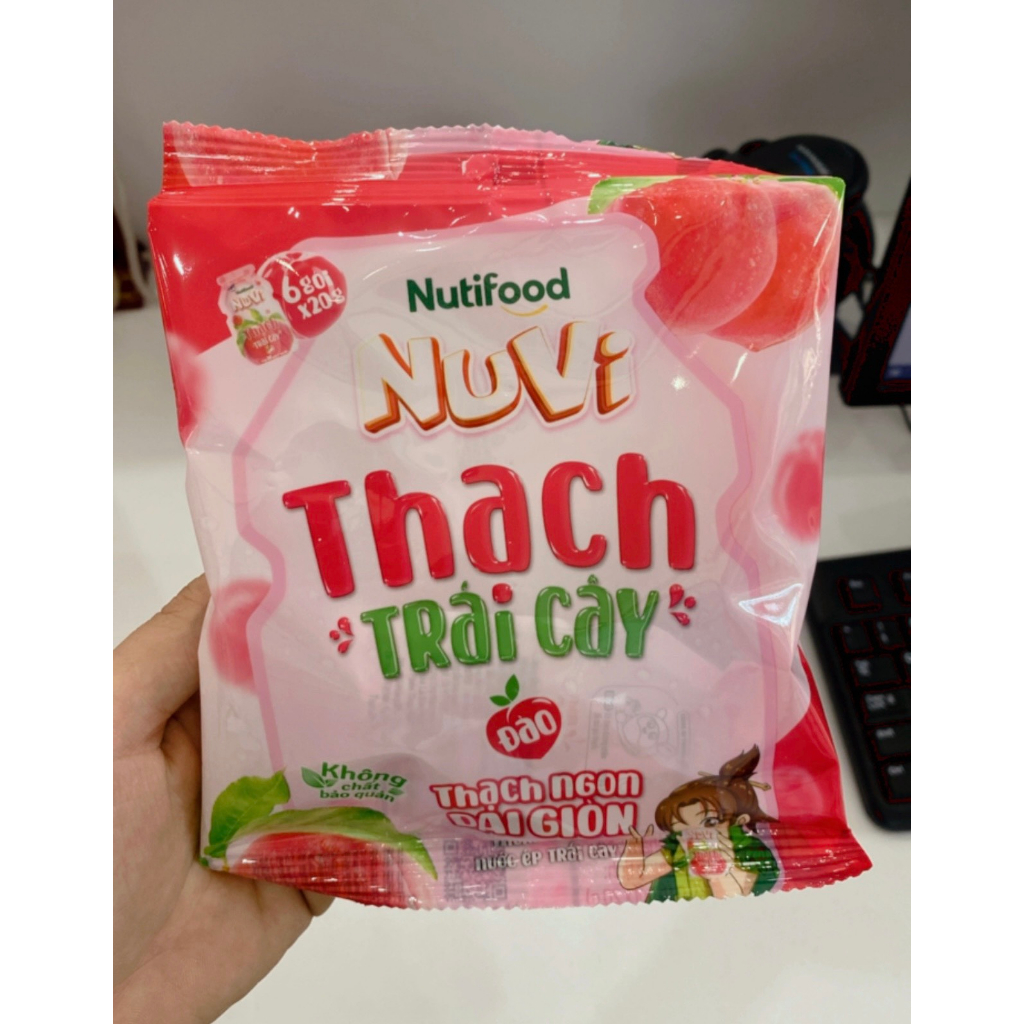 Thùng 12 túi Nuvi Thạch Trái Cây Gói 120g
