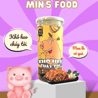 Khô heo cháy tỏi 300g ăn vặt nhà MIN'S FOOD thơm ngon, đồ ăn vặt Việt Nam an toàn vệ sinh thực phẩm