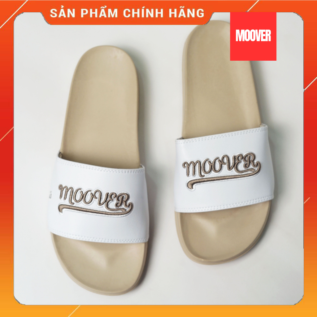 Dép quai ngang MOOVER CÁ TÍNH NAM NỮ THÊU 3D