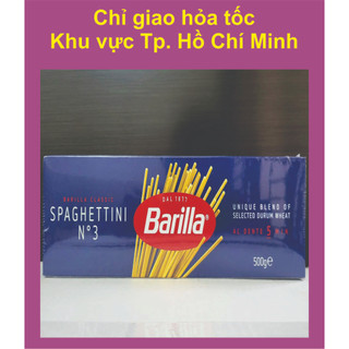 Barilla - hộp 500g / số 3 - mì sợi hình ống các cỡ / ý / no 3 spaghetti pasta
