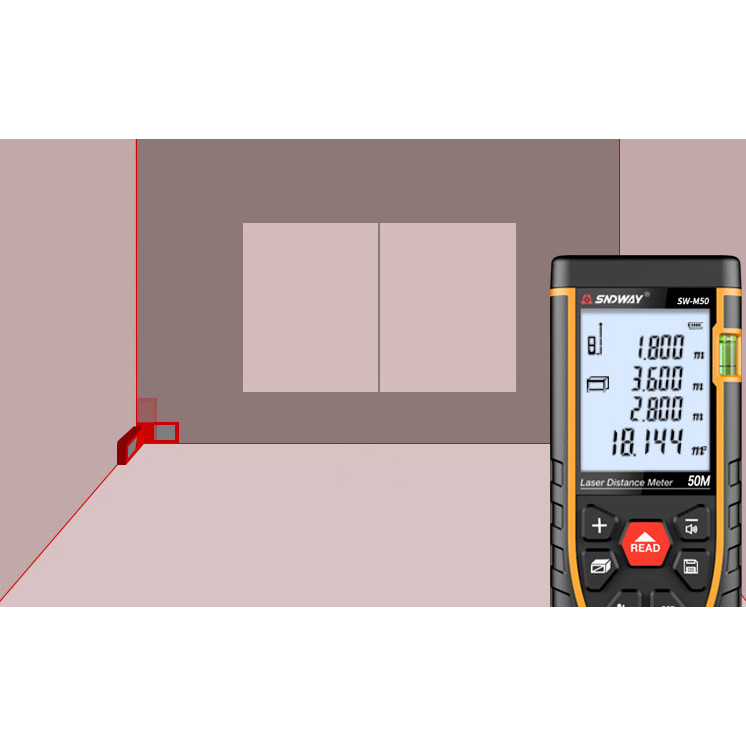 Thước đo khoảng cách bằng tia laser SNDWAY SW-M40/M50/M60/M70/M80/M100/M120 40m 50m 60m 70m 80m 100m 120m