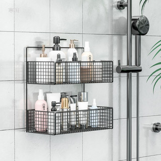 Kệ chữ nhật tobis bằng sắt dán tường nhà tắm KHÔNG CẦN KHOAN TƯỜNG