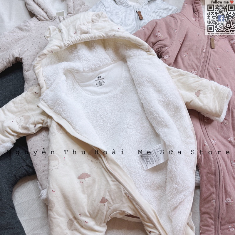 Body ủ lấm lót lông hiệu HM cho bé, body ủ HM xuất dư cho bé 3-11kg