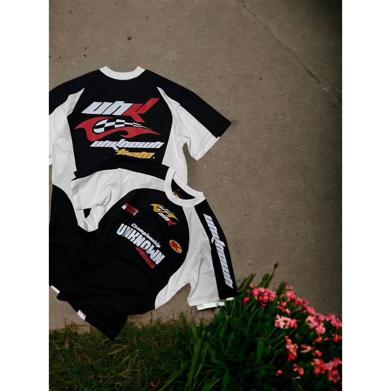 Áo thun phối " RC Championship" Unknown tee cotton Local Brand