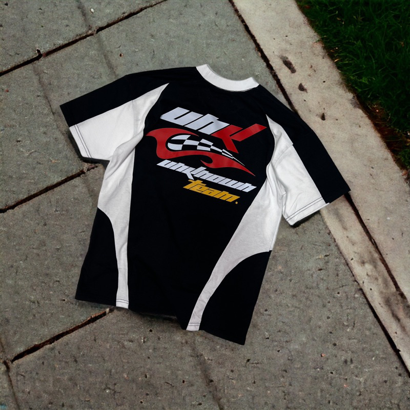 Áo thun phối " RC Championship" Unknown tee cotton Local Brand