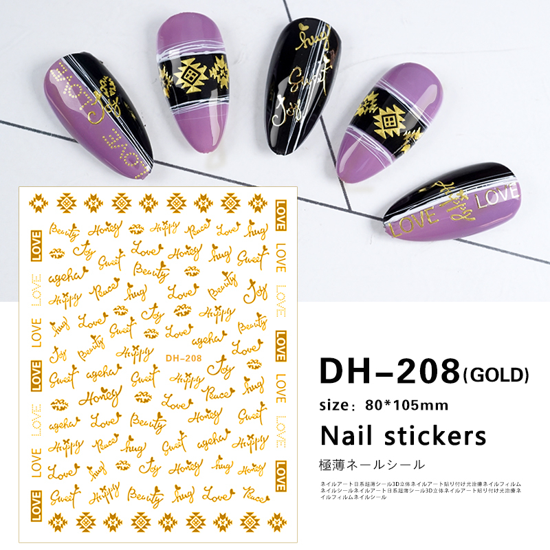 Sticker 1001 Mẫu JO và DD Họa tiết,Thương hiệu trang trí nail siêu đẹp  - Phụ kiện đồ nail HSM
