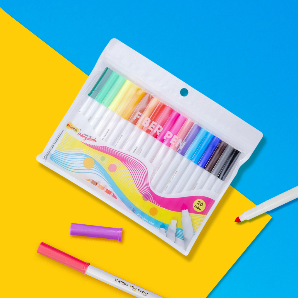 Bút lông màu Fiber Pen Thiên Long Colokit - Có thể rửa được- Combo 40/56/76 cây