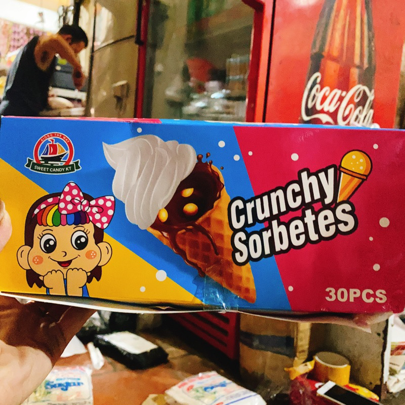 Sỉ hộp 30 cây kẹo dẻo sô cô la hình que kem ốc quế