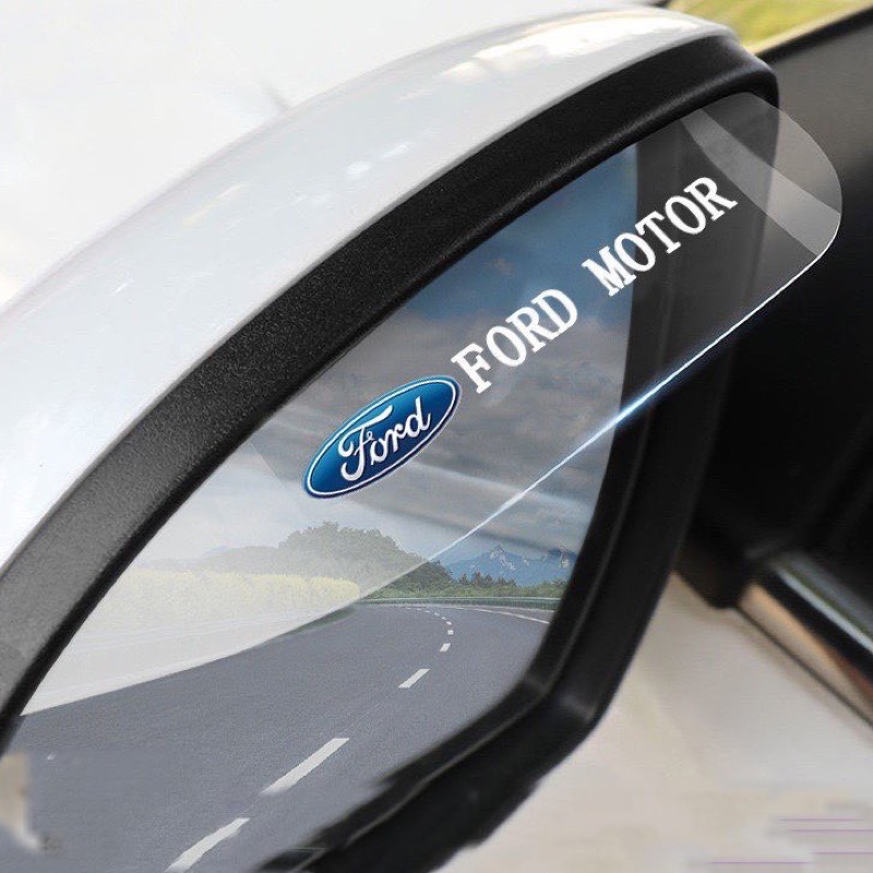 Combo 2 miếng dán vè che mưa gương chiếu hậu có logo theo hãng xe - vè che mưa chống nước hiệu quả