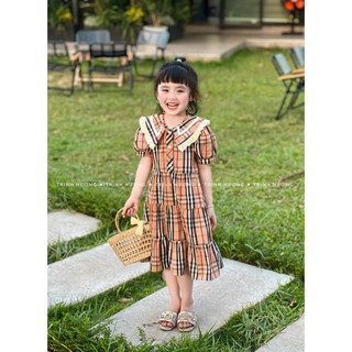 Váy Burberry truyền thống phối cổ cực xinh cho bé