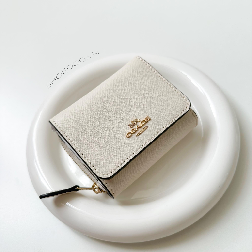 Ví Coach chính hãng gập kéo logo Coach Monogram Mini