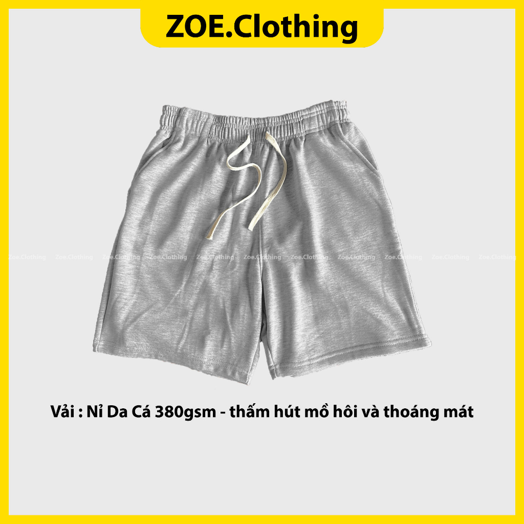 Quần short cotton, quần đùi nam nữ unisex , Zoeclothing