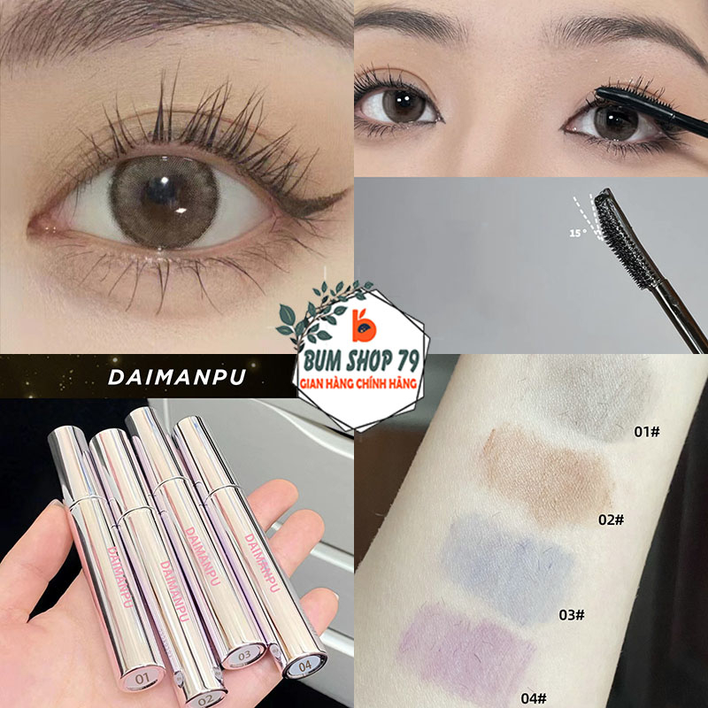Chuốt mi Mascara chống nước DaimAnpu giữ mi cong vút cả ngày, Chuốt Mascara trang điểm kháng nước định hình lông mi