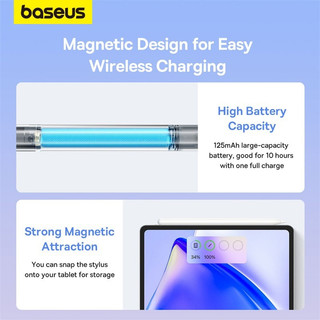 Bút cảm ứng Baseus Smooth Writing 2 Series Wireless Charging Stylus (dùng cho i.P.a.d, Magnetic Palm rejection 4D)