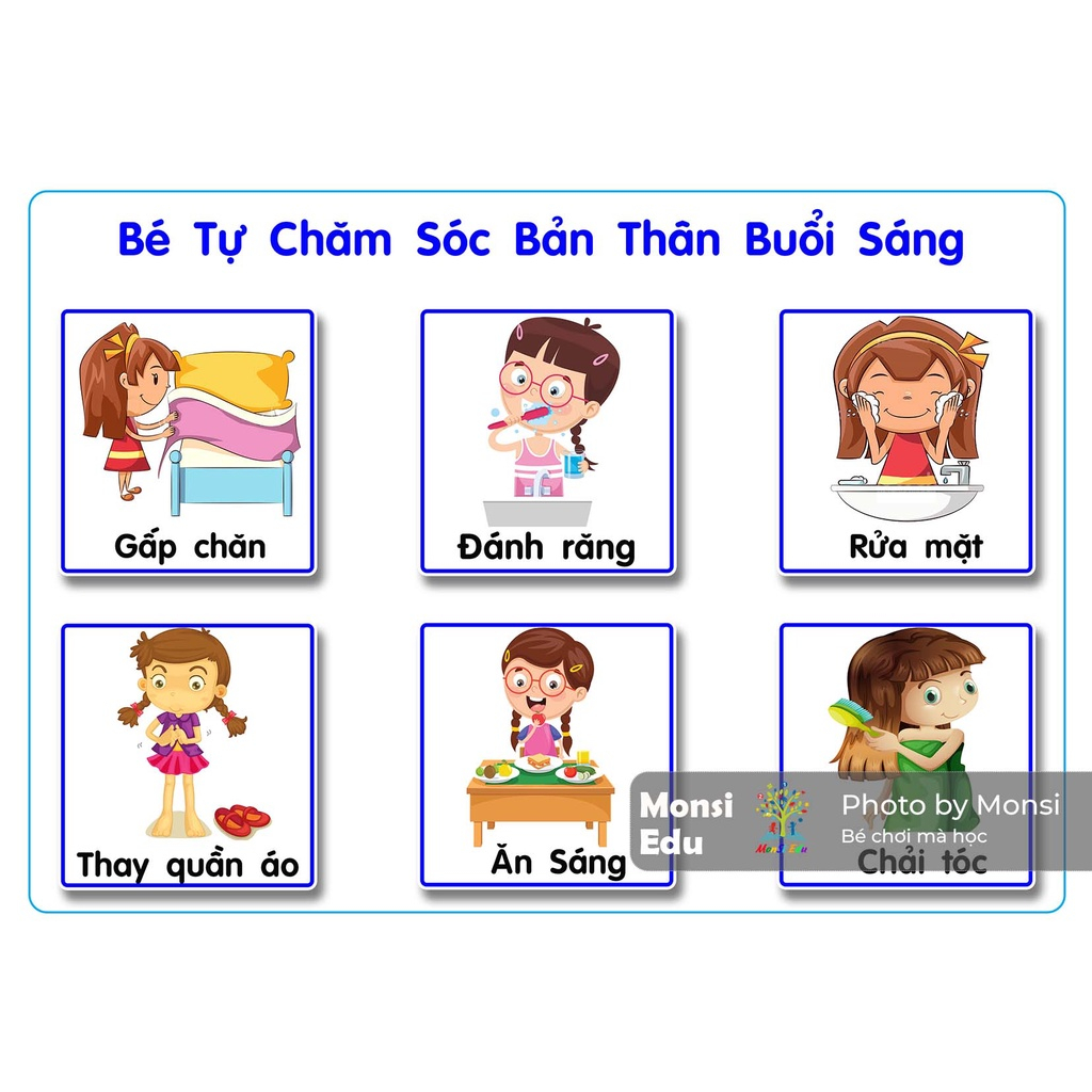 Bộ Hành Vi & Kỹ Năng Cho Bé- Học Liệu Bóc Dán Montessori
