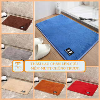 Thảm chùi chân - Thảm dậm chân Nỉ Len Cừu mềm siêu thấm nước trang trí phòng khách, phòng ngủ ( mẫu mới 2023)