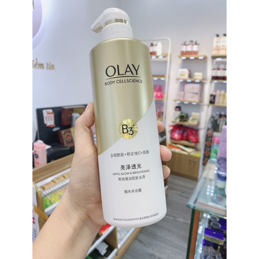 Sữa Tắm OLAY B3+ Siêu Dưỡng Trắng Da, Cấp Ẩm Và Đàn Hồi Cho Da - Chai 500ml