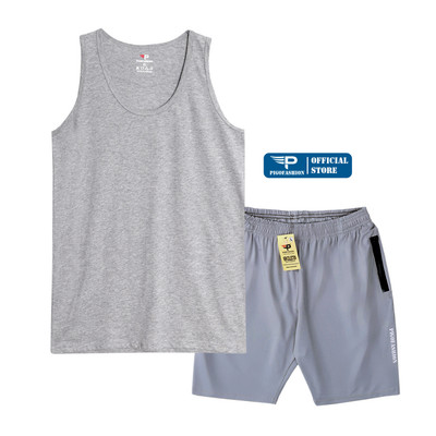 BỘ THỂ THAO NAM ÁO BA LỖ COTTON QUẦN ĐÙI THUN SPMABL01.QCT02 PIGOFASHION
