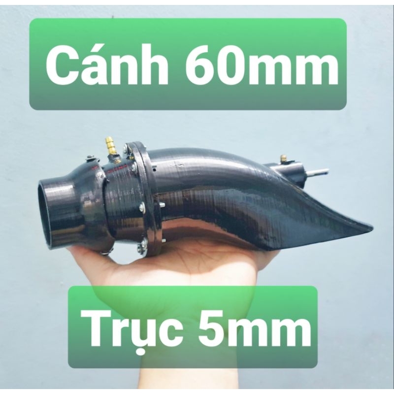 jet turbo cánh 60mm in 3d trục 5mm chế thuyền mô hình cỡ lớn hoặc ván lướt nước