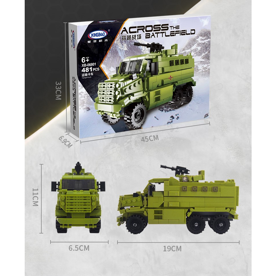 Mô hình lắp ráp xe tải vận chuyển GALS  Xingbao XB06801