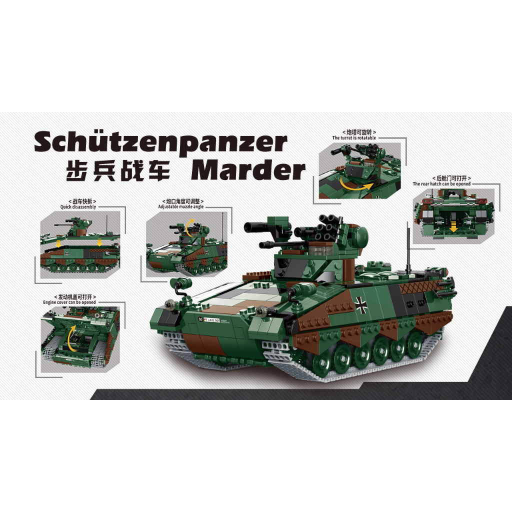 Mô hình đồ chơi lắp ráp xe chiến đấu Marder Xingbao XB06051