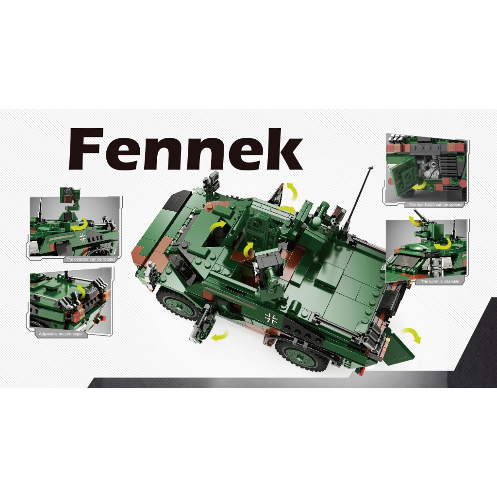 Mô hình đồ chơi lắp ráp xe Fennek Xingbao XB06053