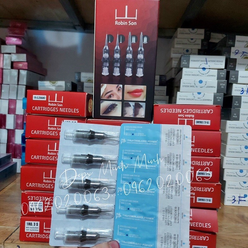Kim Đạn Pen Robinson đen Máy Pen Phun Xăm Chính Hãng Kim Pen Siêu Mảnh Đi Nét Kim Pen Robinson