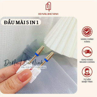 Đầu mài Titan mỹ 5in1 dùng được cho cả gel và bột - Đầu mài móng hàng xịn không gây nóng rát