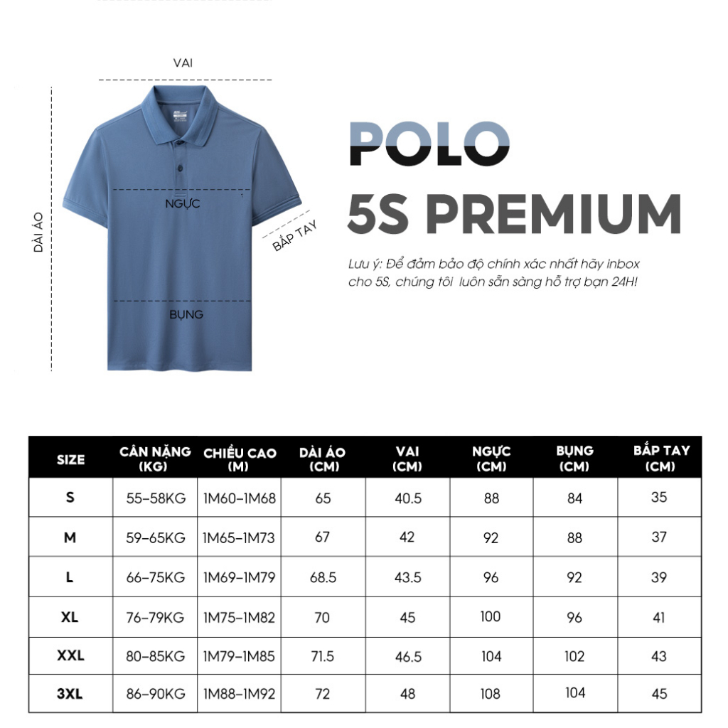 Áo Polo Nam 5S FASHION, Chất Mát, Nhe, Thoáng Khí, Thiết Kế Trơn Basic, Lịch Lãm, Màu Sắc Dễ Mặc (APC23152)