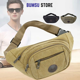 Túi đeo hông túi đeo chéo Sport, túi đeo bụng nam nữ vải canvas nhiều ngăn