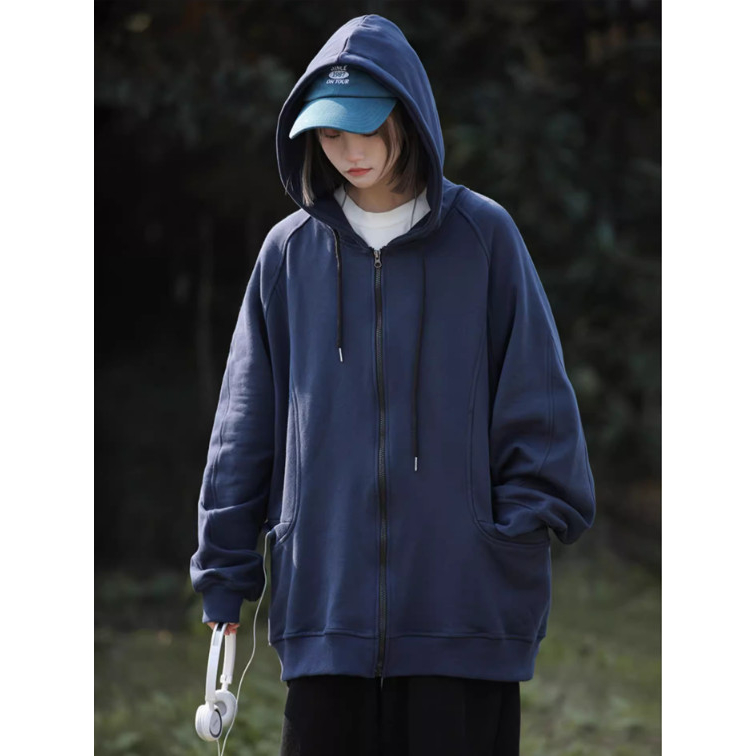 Áo Hoodie nữ zip unisex, khoác bomber nỉ bông BASSIC Ulzzang , mũ áo trùm đầu 2 lớp, thân 1 lớp