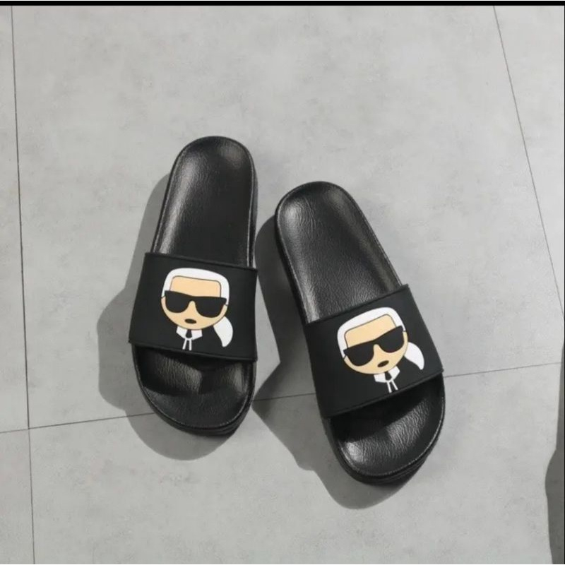 HOT Dép quai ngang nam nữ hình KARLC - DÉP ÔNG GIÀ GIÁ XƯỞNG