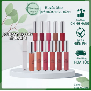 Son Kem Lì 3CE Hazy Lip Clay 4g Son siêu lì mịn môi Hipamine Warm Brownie Whip Red Plum Pudding - huyenmio