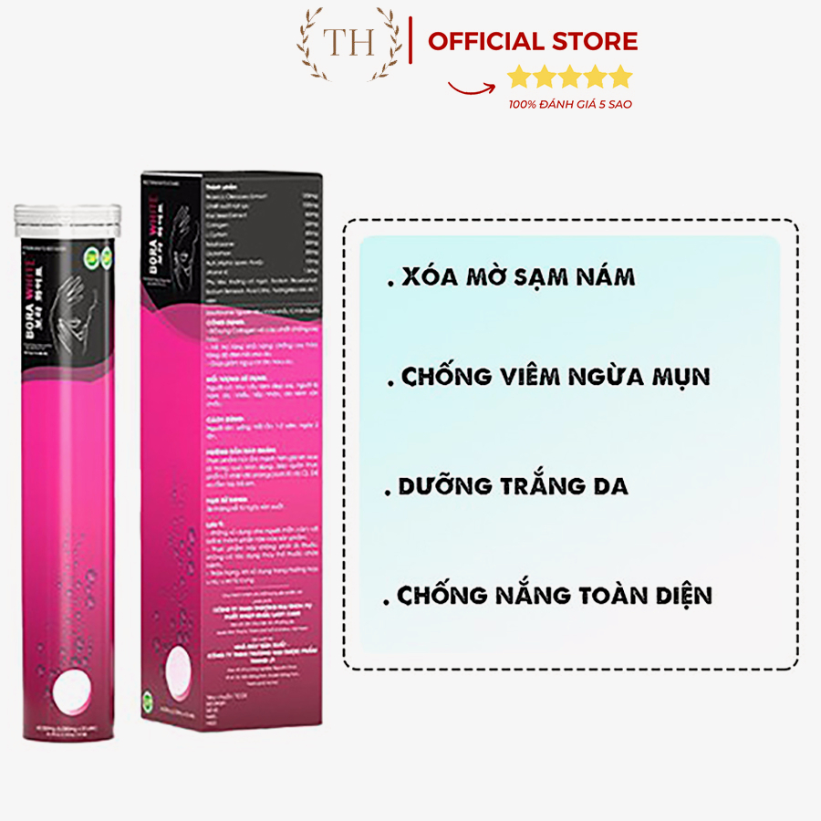 Viên Sủi Trắng Da Bora White Trắng Da Hết Nám Hết Tàn Nhang Hiệu Quả Sau 1 Tháng Sử Dụng