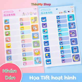 Nhãn Dán Sticker Name sticker Dán Nhãn Vở Đồ Dùng Học Tập Nhãn Dán Trang Trí