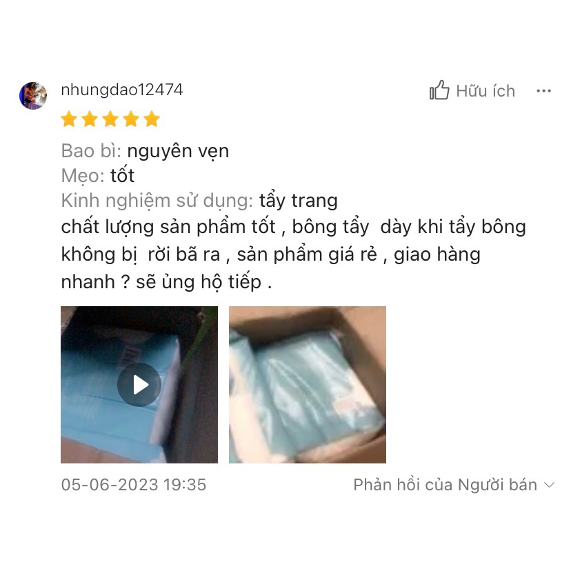 BÔNG TẨY TRANG CỪU HABARIA - HABARIA SHEEP COTTON 234 MIẾNG