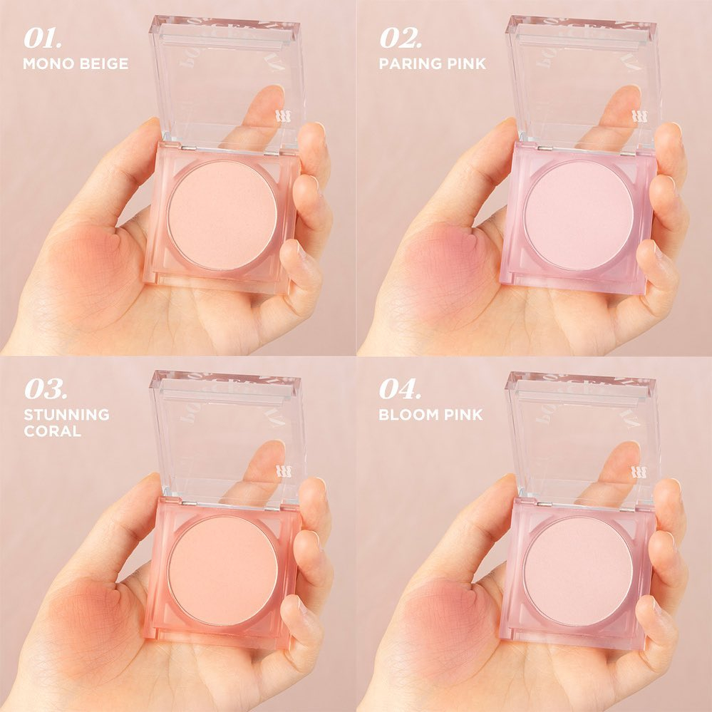 [NEW] Phấn Má Hồng Dạng Nén Mịn Nhẹ, Lâu Trôi Merzy Porcelain Cheek Blusher 4.2g