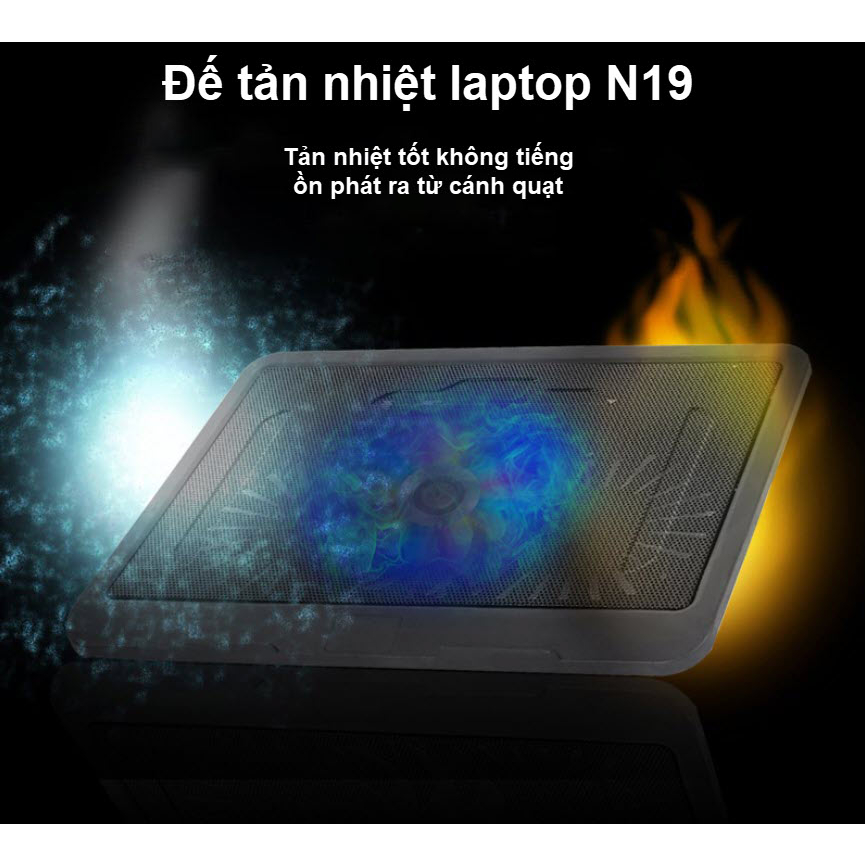 Đế tản nhiệt cho laptop N19 làm mát mạnh mẽ MSP 02109